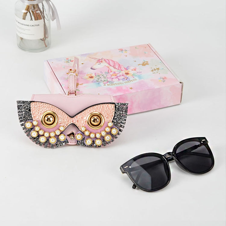 Cute Quirky PU Sunglasses Case Portable Glasses Bag with Hanging Buckle