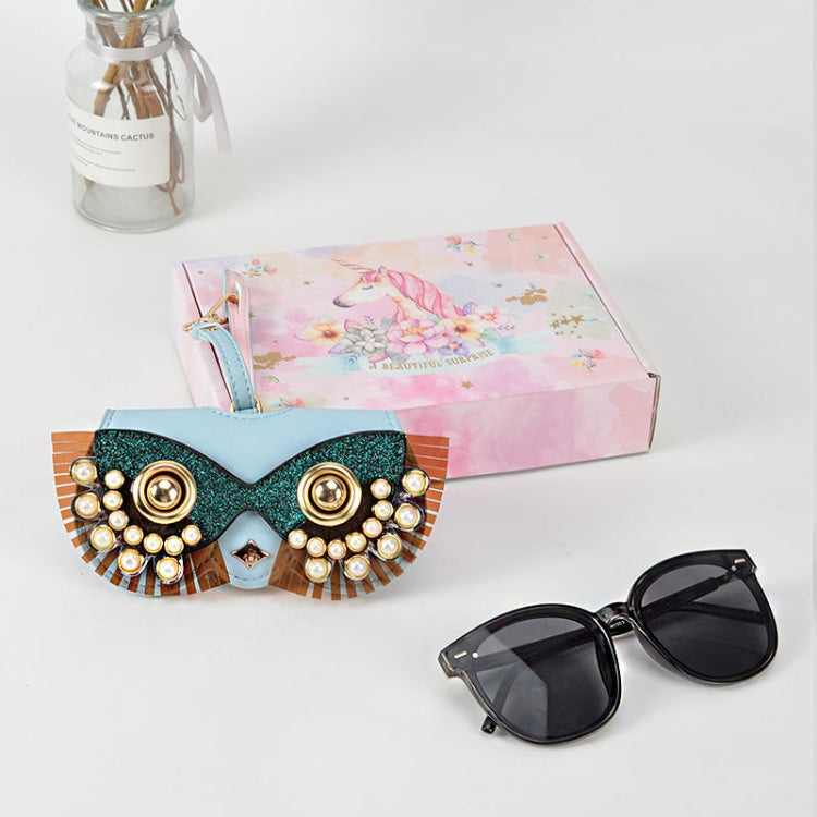 Cute Quirky PU Sunglasses Case Portable Glasses Bag with Hanging Buckle Reluova