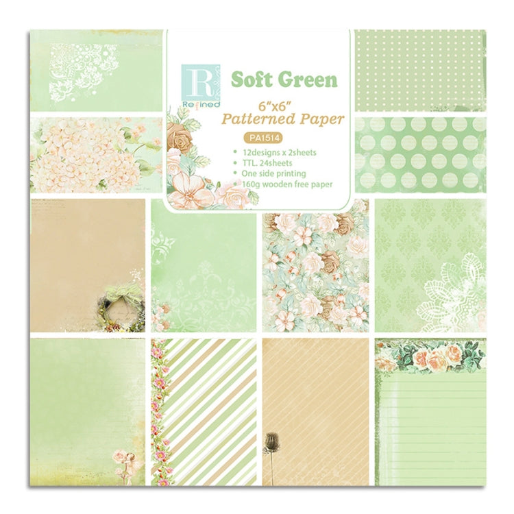 1 Sets PA1514 DIY Album Clipboard Handbook Card Background Paper, Size: 6 inch