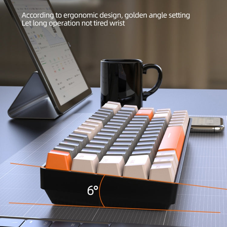 ZIYOU LANG K68 68 Keys Bluetooth Wireless Dual Model Mechanical Keyboard, Style: My Store