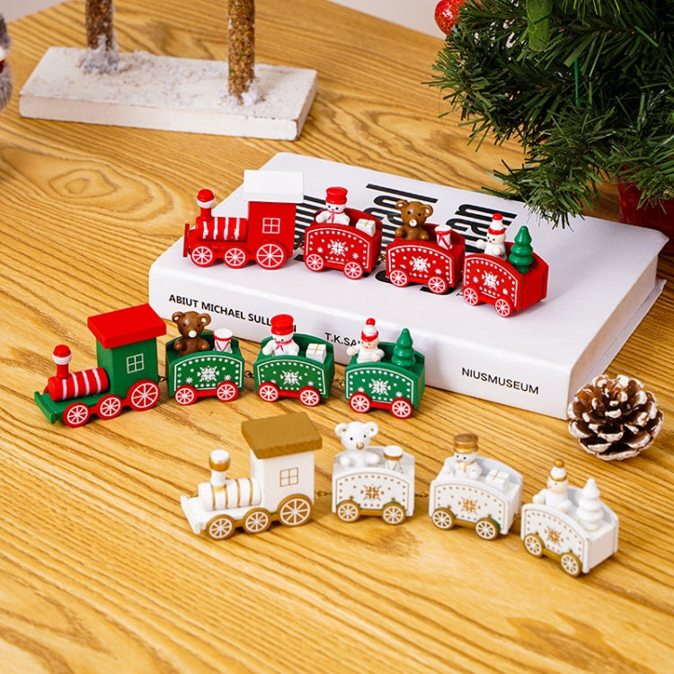 Christmas Decoration Wooden Train Kindergarten Christmas Festival Gift My Store