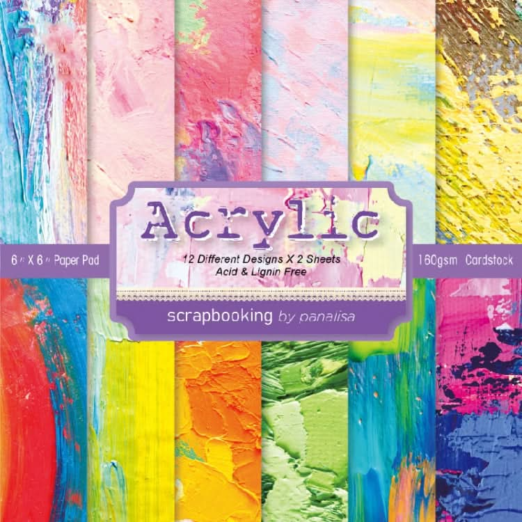 24sheets /Set 6 inch DIY Album Scrapbook Paper Handbook Material Paper Pigment Background Paper-Reluova