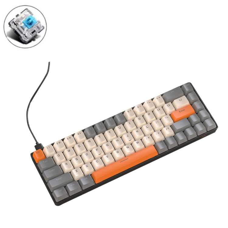 ZIYOU LANG T8 68 Keys RGB Gaming Mechanical Keyboard, Cable Length: 1.5m, Style: