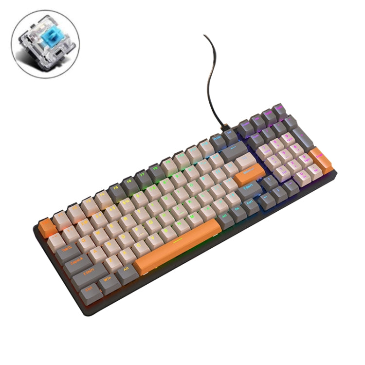 ZIYOU LANG  K3 100 Keys Game Glowing Wired Mechanical Keyboard, Cable Length: 1.5m, Style: My Store