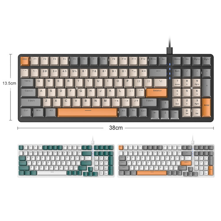 ZIYOU LANG  K3 100 Keys Game Glowing Wired Mechanical Keyboard, Cable Length: 1.5m, Style: My Store