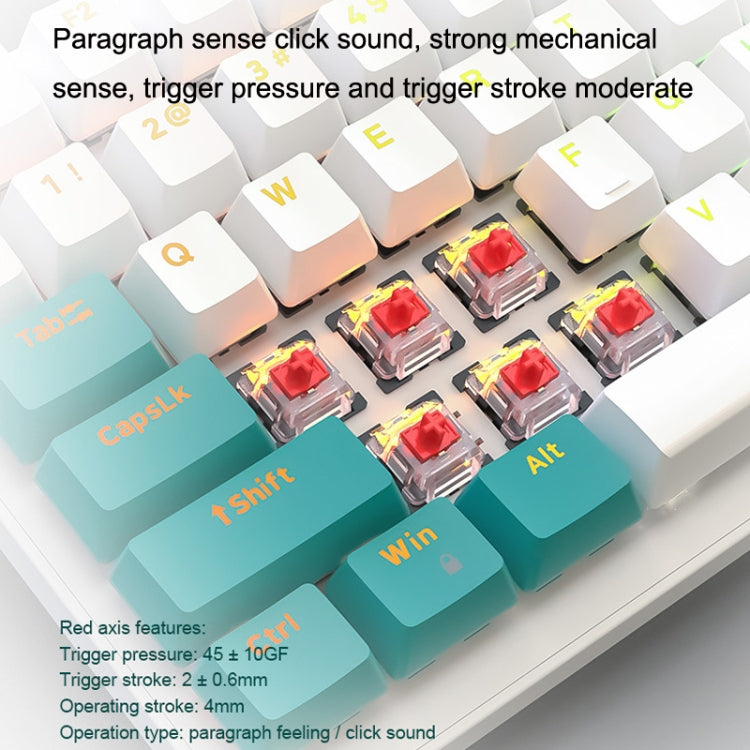 ZIYOU LANG  K3 100 Keys Game Glowing Wired Mechanical Keyboard, Cable Length: 1.5m, Style: