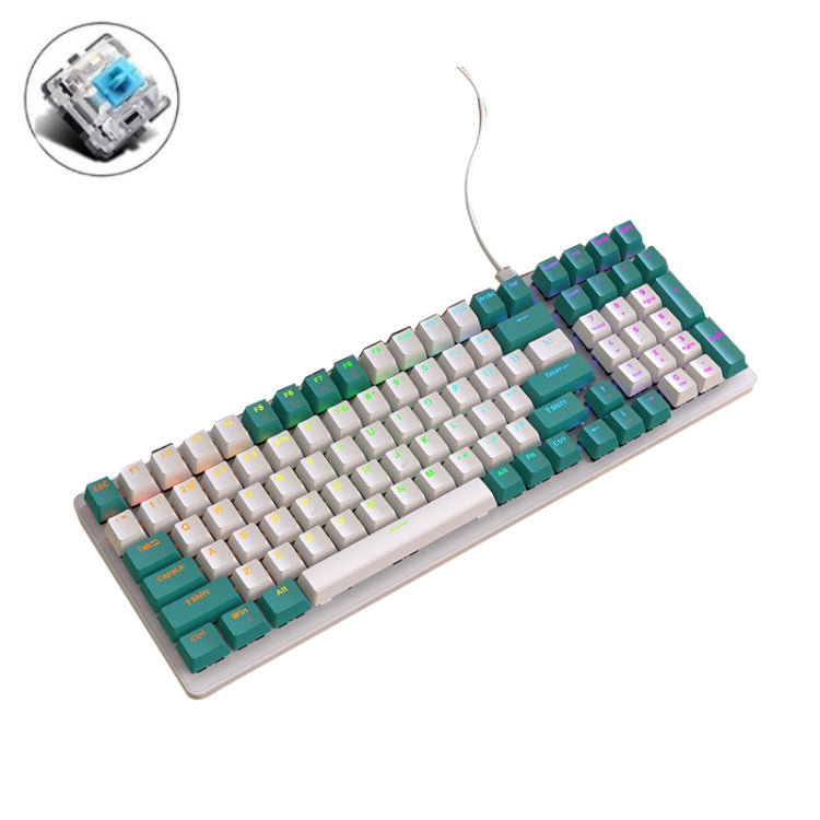 ZIYOU LANG  K3 100 Keys Game Glowing Wired Mechanical Keyboard, Cable Length: 1.5m, Style: My Store