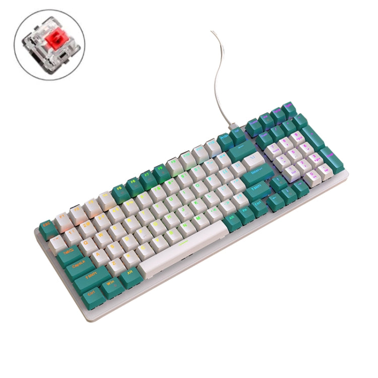 ZIYOU LANG  K3 100 Keys Game Glowing Wired Mechanical Keyboard, Cable Length: 1.5m, Style: