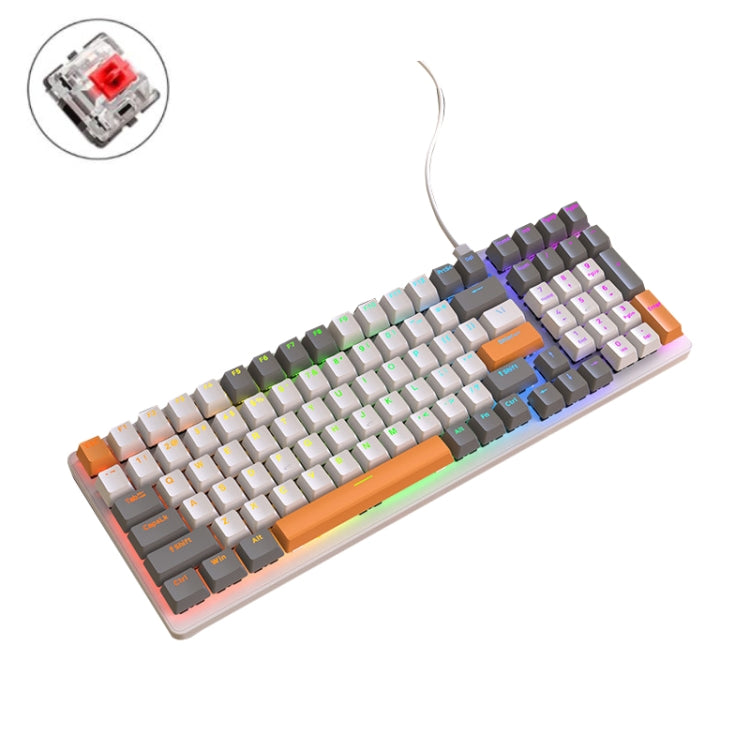 ZIYOU LANG  K3 100 Keys Game Glowing Wired Mechanical Keyboard, Cable Length: 1.5m, Style: My Store