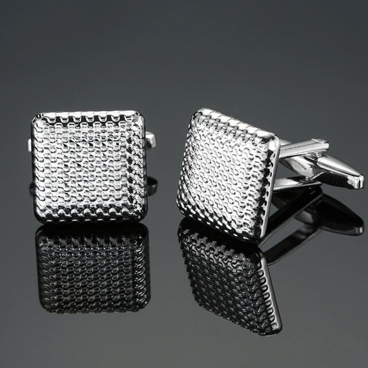 Laser Metal Brass Men Shirt Cufflinks