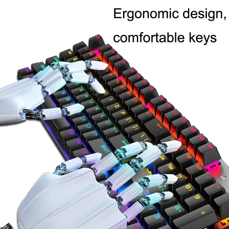 ZIYOU LANG K1 104 Keys Game Mixed Light Mechanical Wired Keyboard, Cable Length: 1.5m