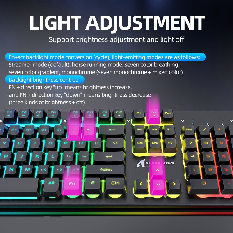 Attack Shark T3RGB RGB Luminous Wireless Keyboard And Mouse Set My Store