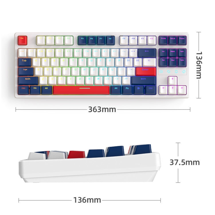 ZIYOU LANG K87 87-Keys Hot-Swappable Wired Mechanical Keyboard, Cable Length: 1.5m, Style: My Store