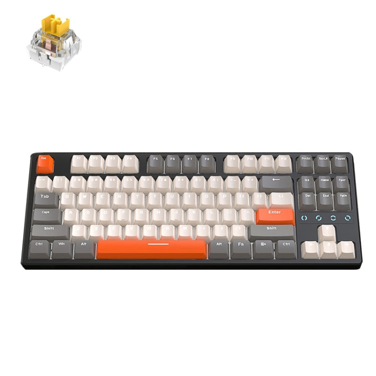 ZIYOU LANG K87 87-key RGB Bluetooth / Wireless / Wired Three Mode Game Keyboard, Cable Length: 1.5m, Style: