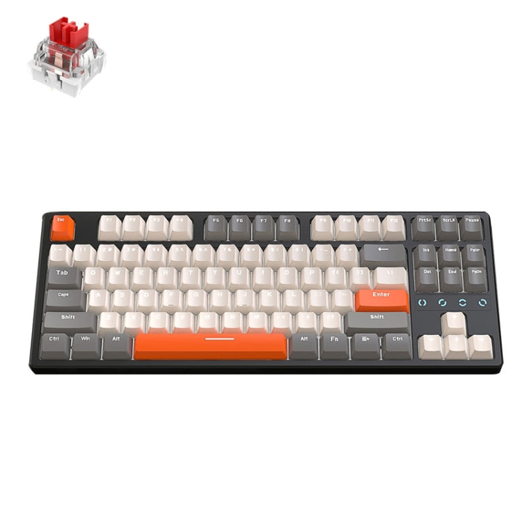 ZIYOU LANG K87 87-key RGB Bluetooth / Wireless / Wired Three Mode Game Keyboard, Cable Length: 1.5m, Style: