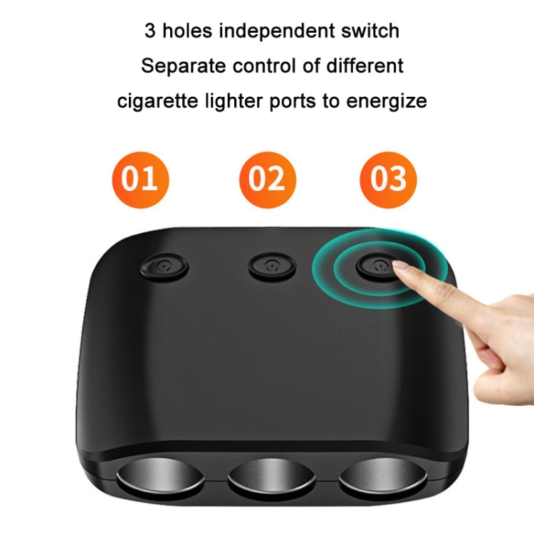 3 in 1 120W Car Cigarette Lighter Independent Switch Dual USB Charger ÎҵÄÉ̵ê