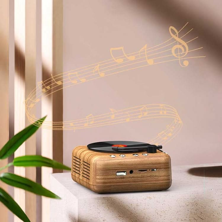 H3 Retro Vinyl Record Player Shape Mini Bluetooth Speaker