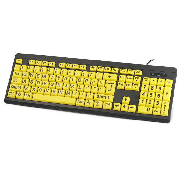 T801 104 Keys Special People Children Old Man Big Letters USB Wired Keyboard, Cable Length: 1.38m My Store