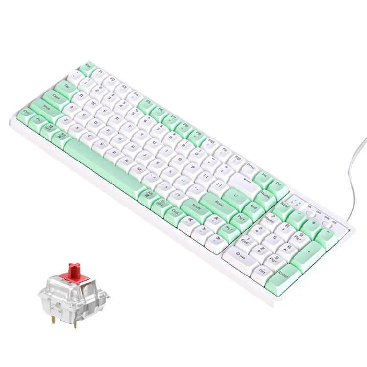 LANGTU GK102 102 Keys Hot Plugs Mechanical Wired Keyboard. Cable Length: 1.63m, Style: