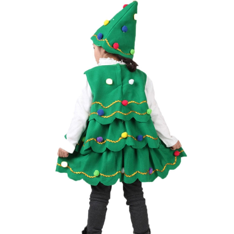 Girls Christmas Dress Christmas Tree Performance Dance Clothes