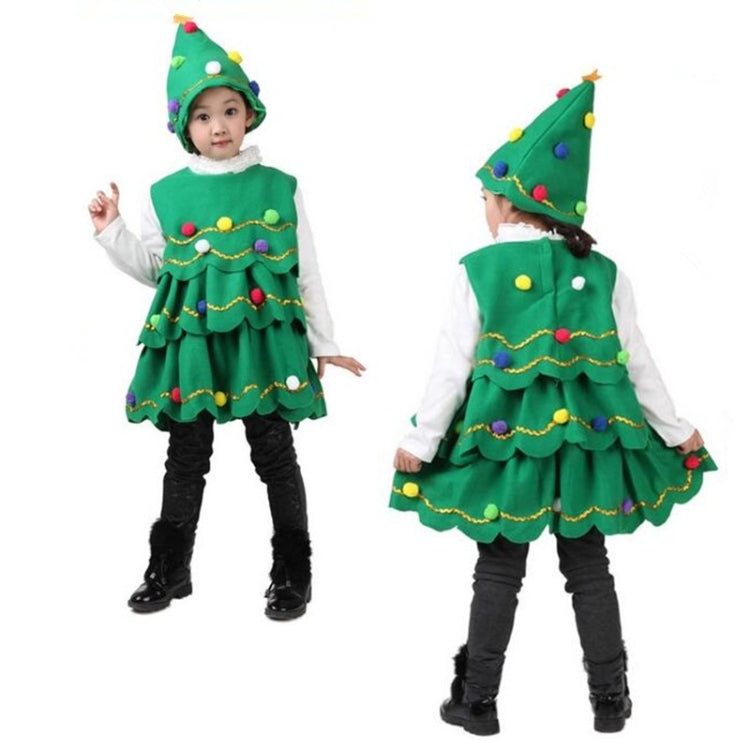 Girls Christmas Dress Christmas Tree Performance Dance Clothes