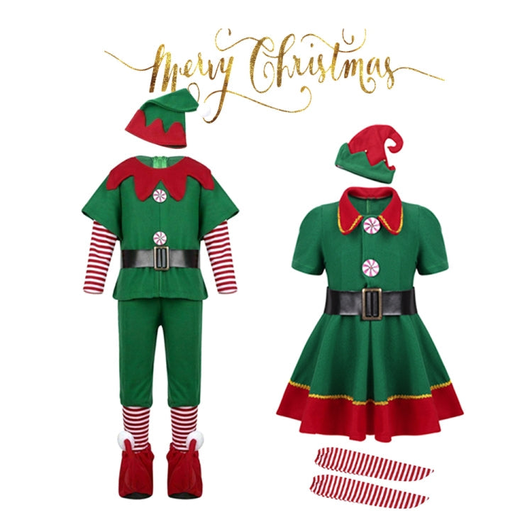 Christmas Green Elf Cosplay Costume Chris Santa Claus Costume Set