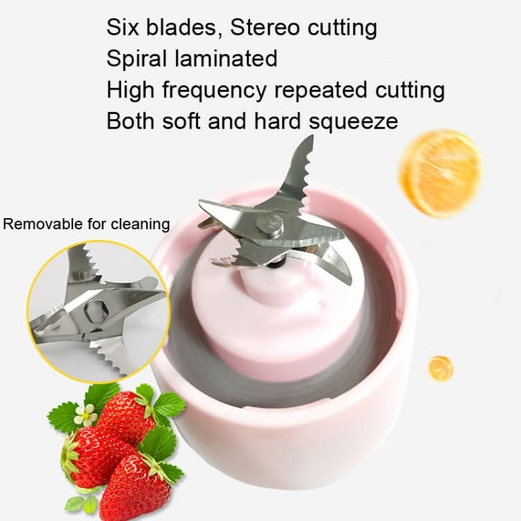 10 PCS CA-AD540 Portable Electric Juice Cup Six-blade Teeth Blade