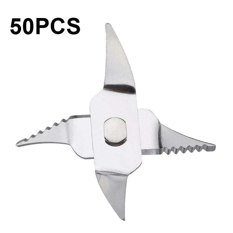 50 PCS CA-5408 Portable Fruit Juicer 4 Leaf Vertical Teeth Blade Stainless Steel Mixing Blade-Reluova