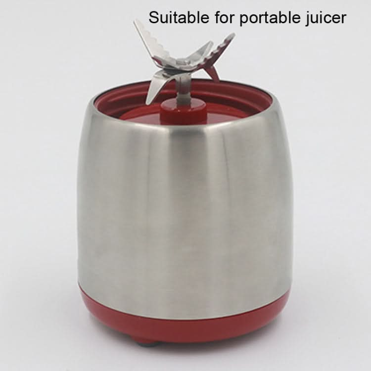 50 PCS CA-5408 Portable Fruit Juicer 4 Leaf Vertical Teeth Blade Stainless Steel Mixing Blade