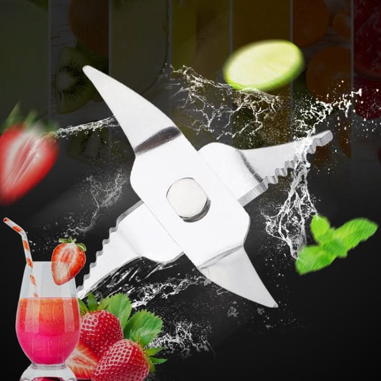 50 PCS CA-5408 Portable Fruit Juicer 4 Leaf Vertical Teeth Blade Stainless Steel Mixing Blade-Reluova