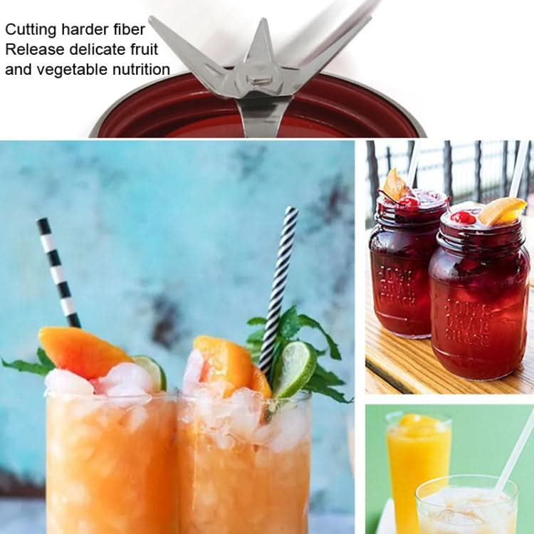 50 PCS CA-22 Short Axis Six Leaf Mixing Knife Juicer General Accessories Stainless Steel Blade