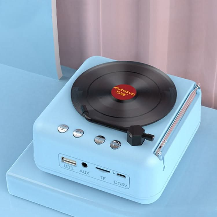 Manovo H3 Macaron Vinyl Record Player Bluetooth Speaker Retro Radio Stereo