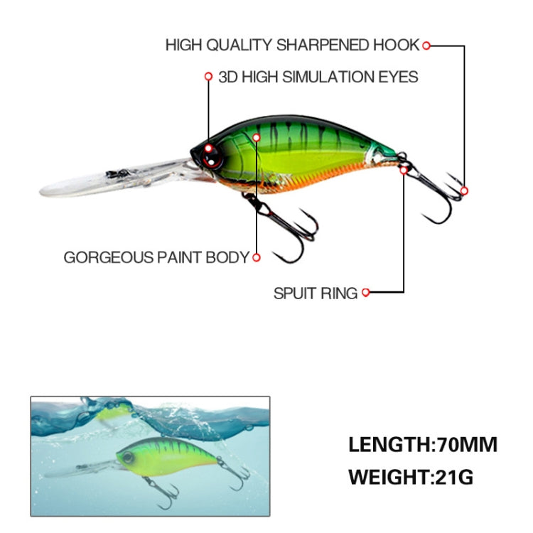 2pcs Inner Laser Deep Dive Sea Fishing Rock Fat Fake Bait Plastic Stiff Bait-Reluova