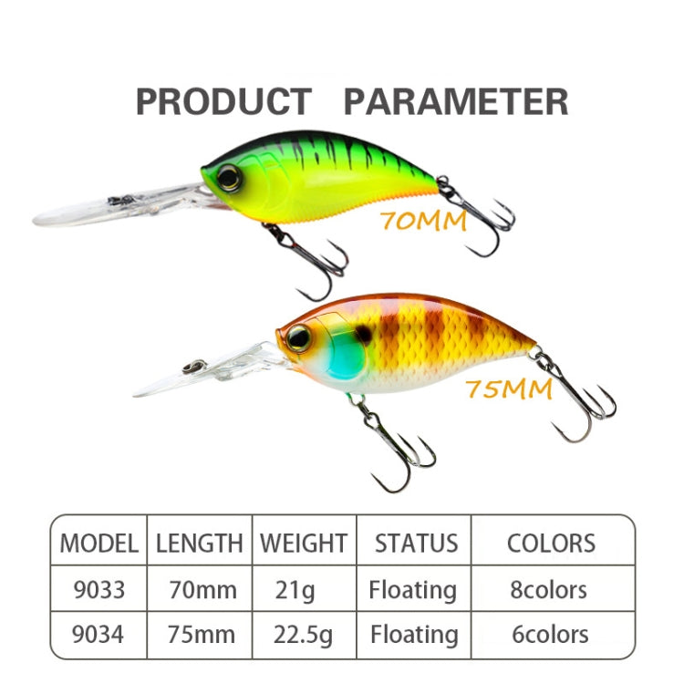 2pcs Inner Laser Deep Dive Sea Fishing Rock Fat Fake Bait Plastic Stiff Bait