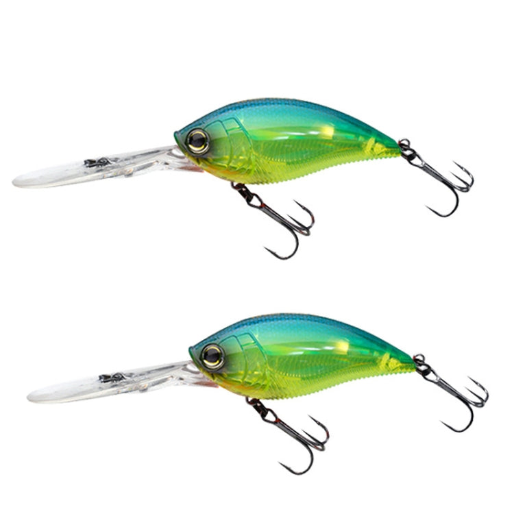 2pcs Inner Laser Deep Dive Sea Fishing Rock Fat Fake Bait Plastic Stiff Bait