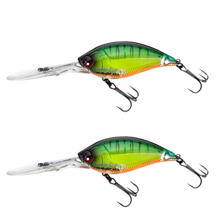 2pcs Inner Laser Deep Dive Sea Fishing Rock Fat Fake Bait Plastic Stiff Bait