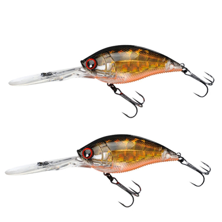 2pcs Inner Laser Deep Dive Sea Fishing Rock Fat Fake Bait Plastic Stiff Bait-Reluova