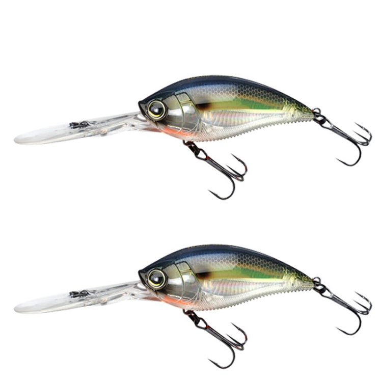 2pcs Inner Laser Deep Dive Sea Fishing Rock Fat Fake Bait Plastic Stiff Bait