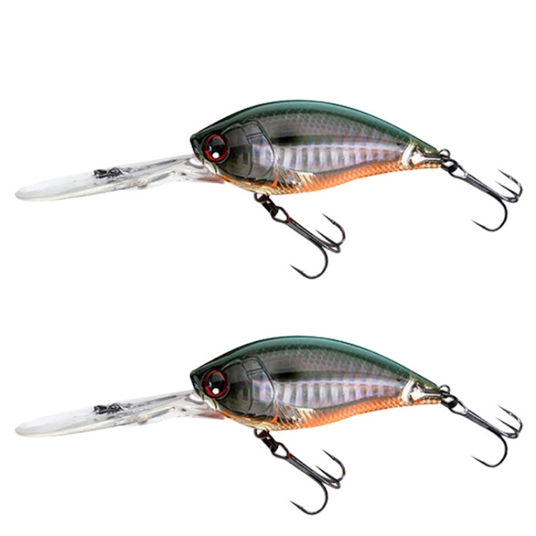 2pcs Inner Laser Deep Dive Sea Fishing Rock Fat Fake Bait Plastic Stiff Bait-Reluova