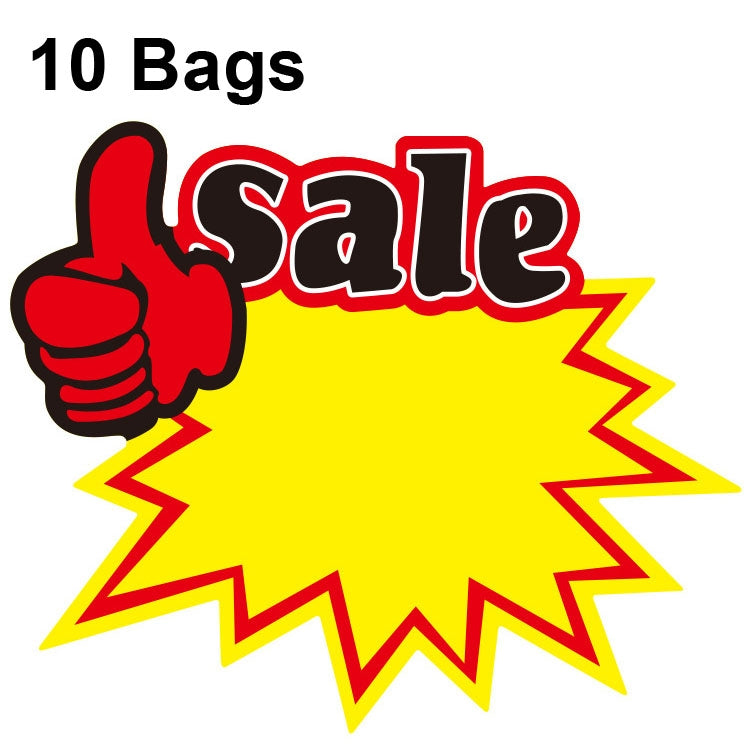 10 bags 9x7cm Explosion Sticker Product Price Tag Supermarket Price Label