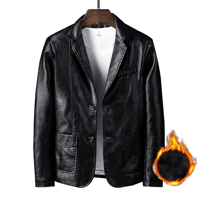 Men Slim Fit Business Casual Motorcycle Leather Jacket, Series 1 Reluova