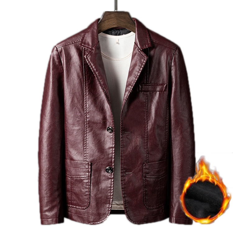 Men Slim Fit Business Casual Motorcycle Leather Jacket, Series 2 Reluova