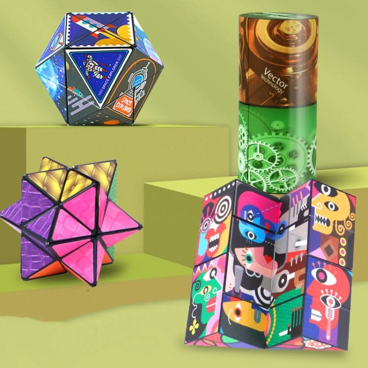 Qiyi Geometric Infinite Magic Cube Space Thinking Puzzle Decompression Toy Reluova