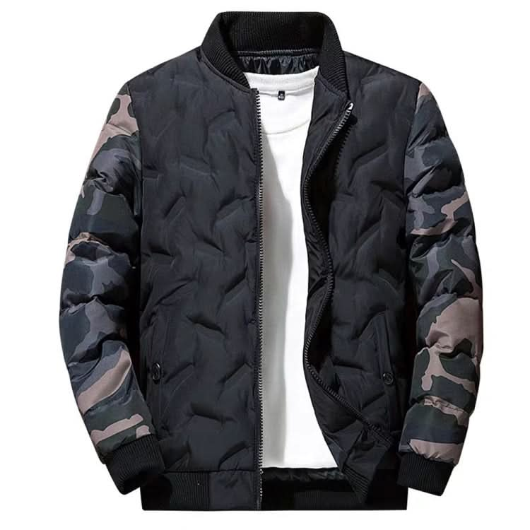 Men Jacket Winter Down Cotton Jacket Camouflage Baseball Jacket Reluova