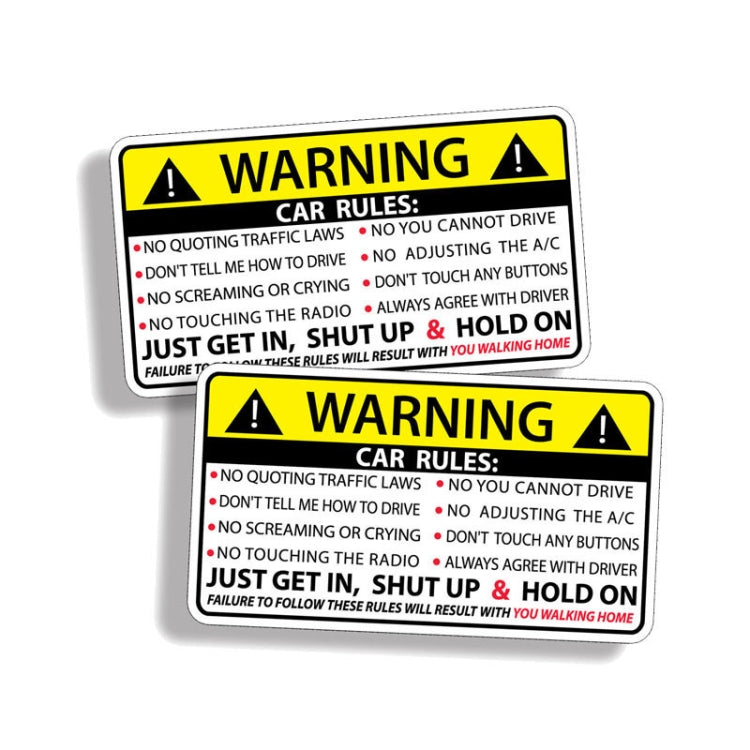 Car Safety Warning Rules Sticker ÎҵÄÉ̵ê