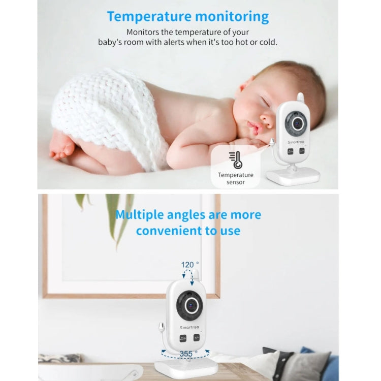 UU24 2.4 Inch Wireless Baby Monitor Camera Temperature Monitor 2 Way Audio VOX Lullaby