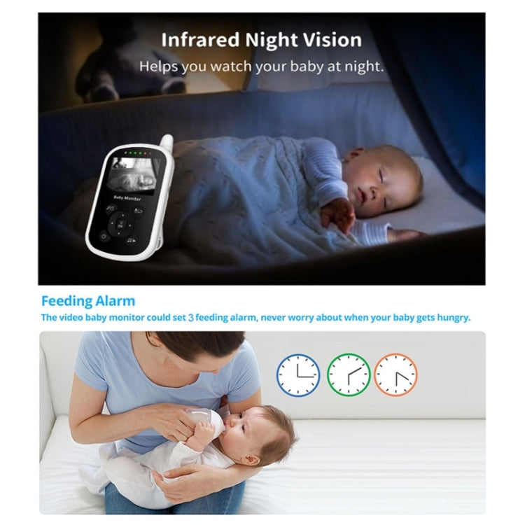 UU24 2.4 Inch Wireless Baby Monitor Camera Temperature Monitor 2 Way Audio VOX Lullaby