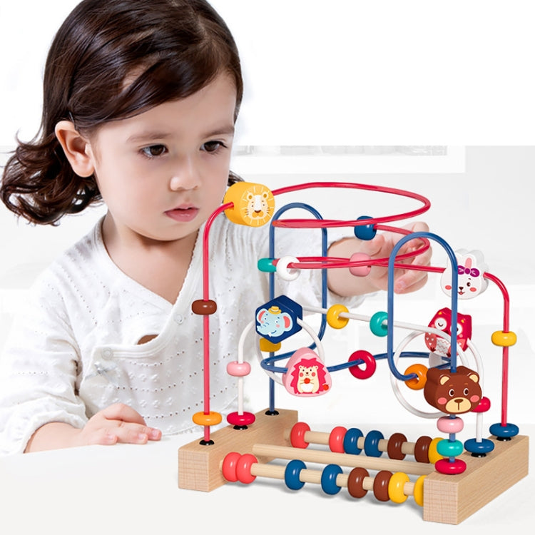 Children Beads Around Multifunctional Puzzle Block Toys, Style: Reluova