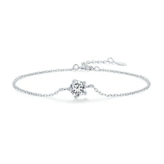 S925 Sterling Silver Sparkle and Moissanite Bracelet Reluova