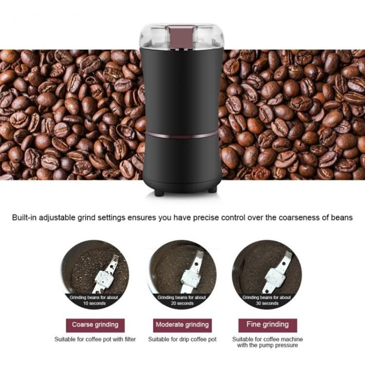 M150A Stainless Steel Electric Mini Coffee Grinder Grain Bean Grinding Machine, Spec: Reluova